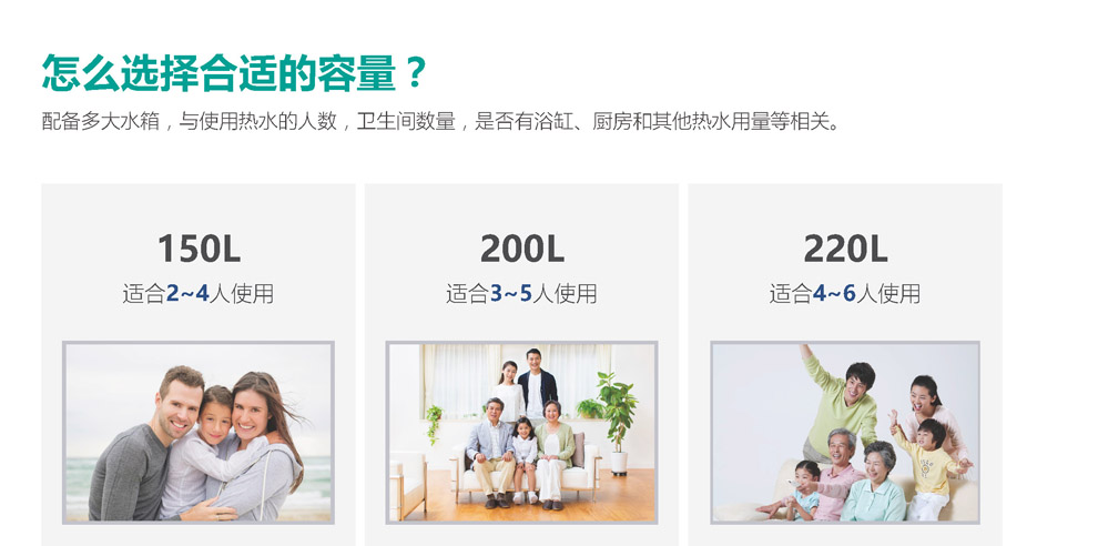 空氣能熱水器怎么選擇合適的容量？