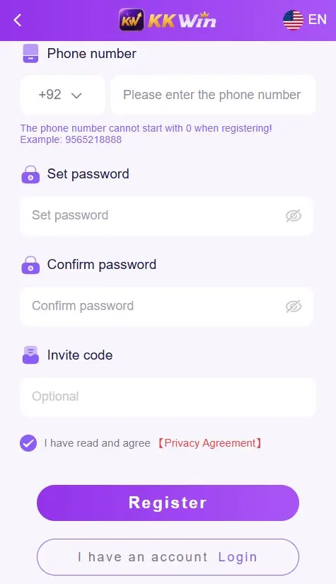 KKWin Registration Process